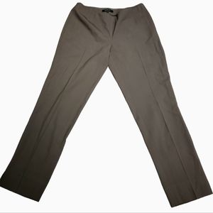 Lafayette 148 Pants Womens 4 Brown Wool Stretch Trouser Cropped Career Side Zip